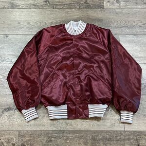 Vintage 80s Howe Nylon Satin Snap Jacket Texas A&M Colors - Men's Size Large